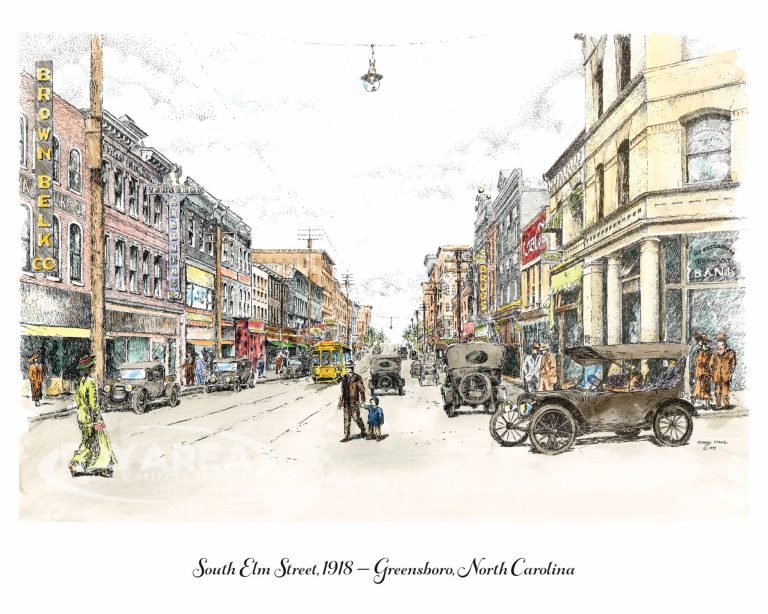 history of greensboro north carolina, historic print